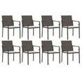 thumbnail image 2 of vidaXL 9 Piece Garden Dining Set with Cushions Poly Rattan and Steel, 2 of 5