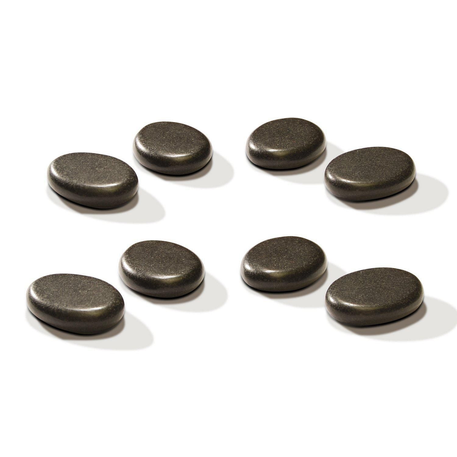 Master Massage Basalt Hot Stone Toe Set 8 Piece Pack (1.5 ” x 1” X0.3")