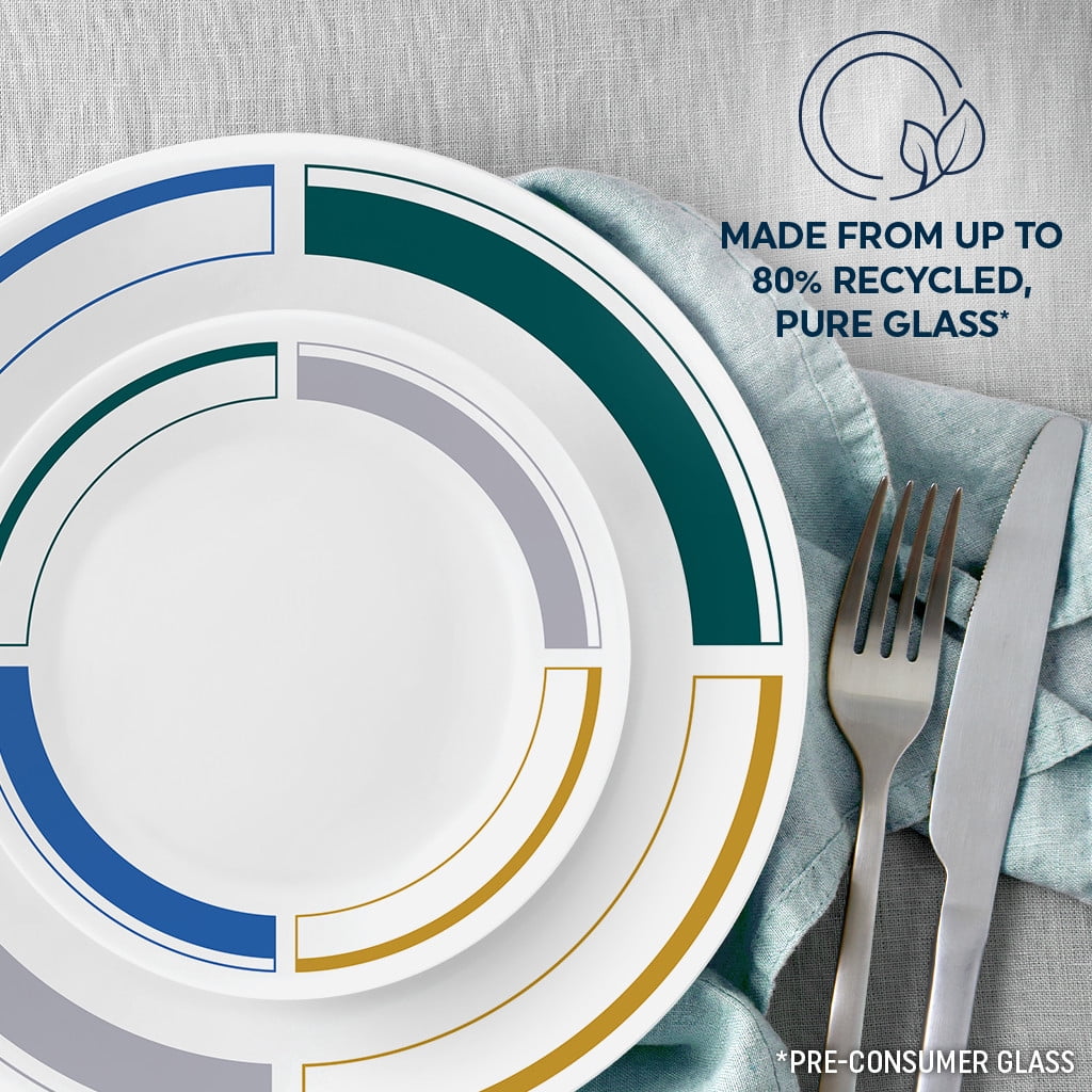 Corelle Color Block 12-pc Dinnerware Set, Serves 4