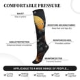 thumbnail image 3 of Lsque Full Moon Black Dragon Pattern Sport Compression Socks for Men & Women 15-20 mmHg Knee High Nurse Pregnant Running Medical and Travel Athletic, 3 of 6