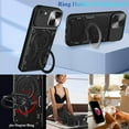 thumbnail image 6 of for iPhone SE Case 2020 2022/iPhone 8 Case/iPhone 7 Phone Case,Metal Stand Ring Holder,Lens Protector,Slim Bumper Full Protection Shockproof Hard Cover for Women Men (Black), 6 of 14