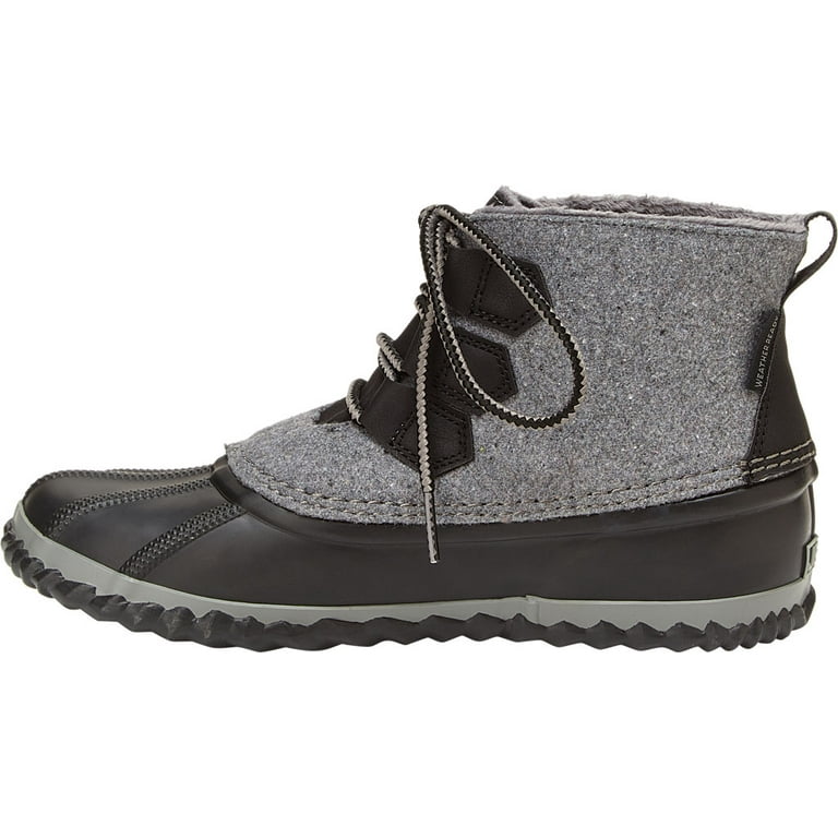 Women s Jambu JBU Nala Duck Boot Black Black Felt Distressed
