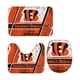 thumbnail image 4 of Juego de 3 alfombras de baño del equipo Bengals Alfombra antideslizante para baño de 24 x 16 pulgadas, 4 of 7