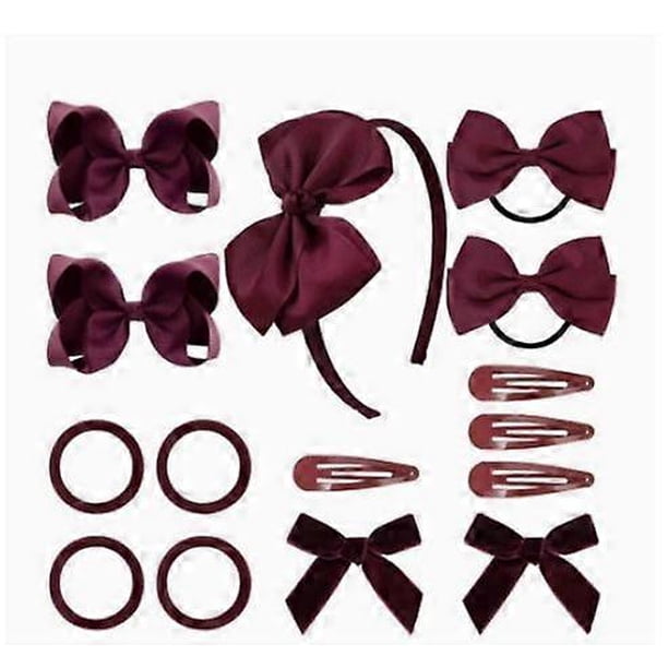 1 Set Girls School Hair Accessories Set Cute Bowknot Headband Bowknot Hair Clips Versatile Hairpins For Little Girls Bow Hair Clips With Bows