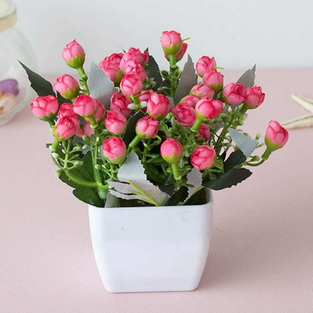In Outdoor Flower Fake False Plants Flowers Artificial Garden Decor W Pot Uk Walmart Com Walmart Com