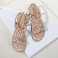 thumbnail image 7 of Woman Sandals Women Shoes Thick Sole Wedge Sandals Fashion Pearl Outdoor Beach Bohemian Sandals Pink 37, 7 of 7
