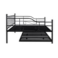thumbnail image 6 of Sesslife Full Size Daybed, Metal Sofa Bed with Adjustable Trundle, Black, 6 of 10