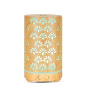 FFENYAN 200ml Wood Grain Essential Oil Diffuser with Remote Control Aroma Diffuser Colorful Night Light Mist Humidifier Atomizing Humidifier