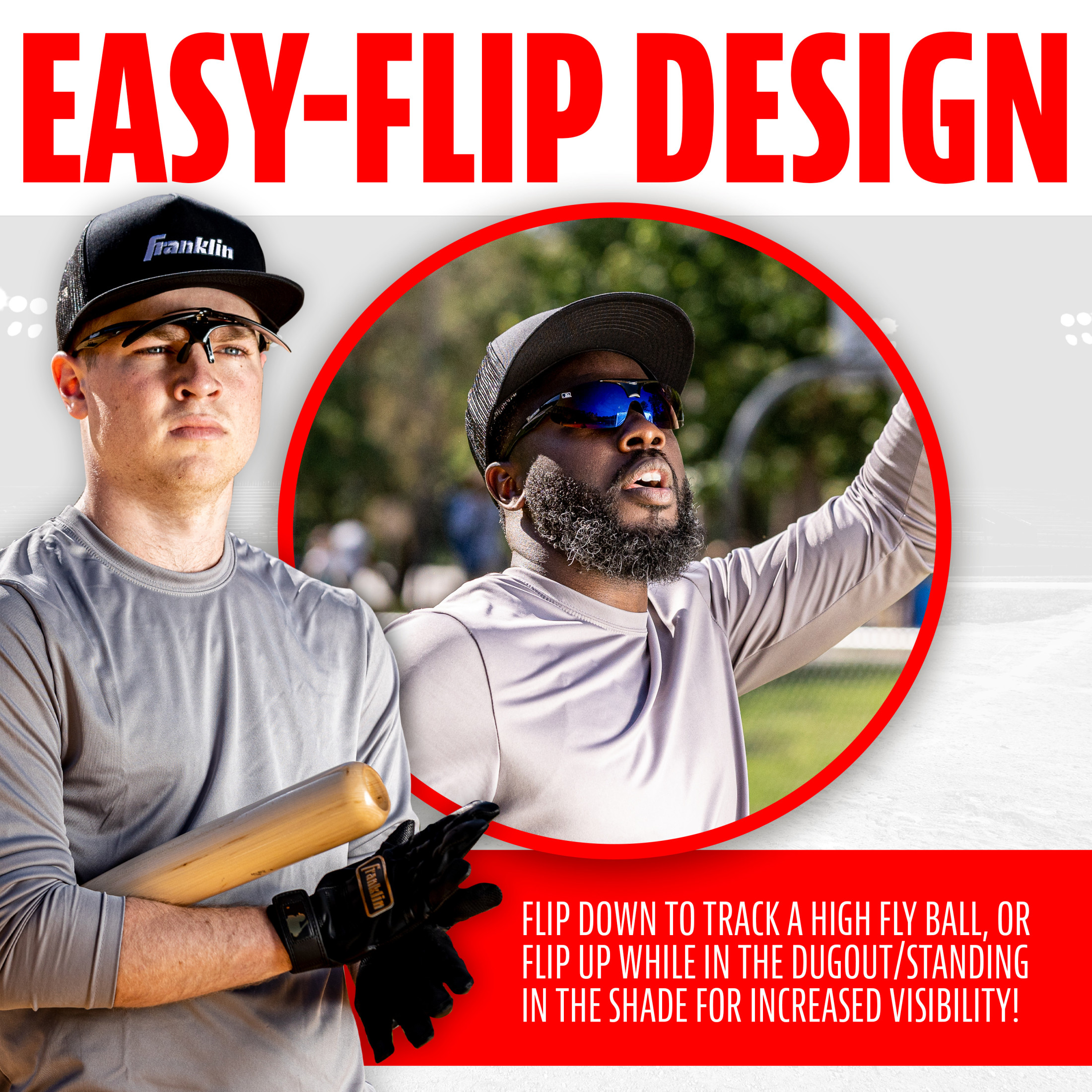 Franklin Sports Flip-Up Baseball Sunglasses, Youth & Adult photo 7