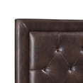 thumbnail image 2 of Benzara BM144334 Leatherette King Size Headboard with Button Tufting Details, Brown, 2 of 3