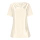 thumbnail image 2 of TaTaai Fashion Mesh Women Blouse Solid Color Rhinestone Bubble Short Sleeve V Neck Regular Fit Lightweight Shiny Machine Washable Daily Office Casual Wear Gift, 2 of 7