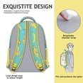 thumbnail image 5 of Kawaii Banana Design Student Backpack - Waterproof Ergonomic Bookbag with Breathable Mesh & Spacious Compartments for Teens & College, 5 of 5