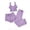 Purple, variant on FAZVAOO Pajamas for Women 3 Piece Lace Trim Sleeveless V Neck Camisole Shorts Pants Soft Loungewear