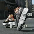 thumbnail image 1 of Chaussures Décontractées Deviennent des Patins à Roulettes en une Seconde. Patins à Roulettes à Quatre Roues Polyvalents, 1 of 5