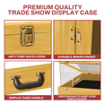 thumbnail image 6 of PENNZONI Trade Show Display Portable Case, Clear Acrylic Box w/ Acrylic Side Guards, Golden Oak w/ Red Felt, 6 of 13