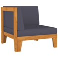 thumbnail image 3 of vidaXL 6 Piece Garden Lounge Set with Cushions Solid Acacia Wood, 3 of 10