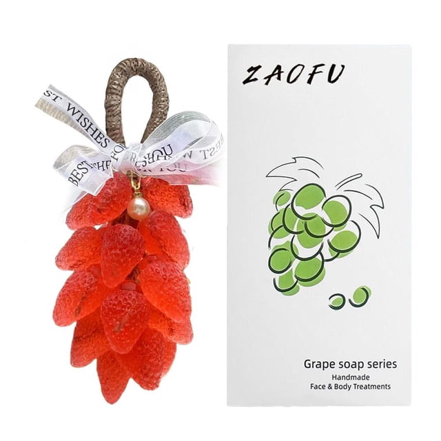 ZOUBAOQ Natural Loving Hand Soap Strawberry Hand Soap Bubbles Essential Hand Soap With Box Refresh Elegant Purely Fresh Hand Soap Premium Strawberry Body