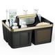 thumbnail image 1 of Organizador de baño de plástico Shower Caddy BYUNER para dormitorio, negro y dorado, 1 of 9