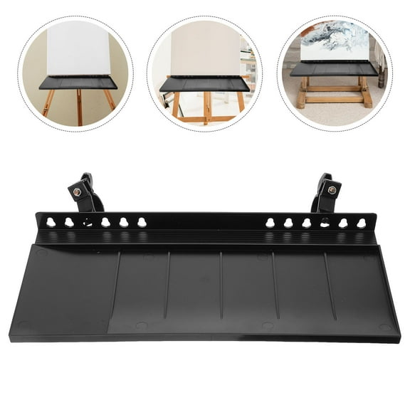Beaupretty Easel Storage Tray Easel Tray Black Plastic 1Pcs Storage for Art Class