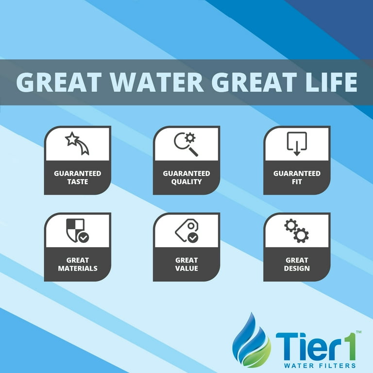 Tier1 836848 Refrigerator Water Filter 2-pk | Replacement For Fisher & Paykel 836848, 836860, WF296, EFF-6017A, E402B, E442B, E522B, RF90A180DU, Fridge Filter