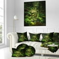 thumbnail image 3 of Designart Green Forest of New Zealand - Landscape Photo Throw Pillow - 18x18, 3 of 5