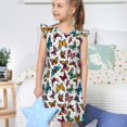 thumbnail image 4 of Vsdgher Papillons Volants Colorés pour Filles Chemises de Nuit Manches Courtes à Volants Robe de Nuit Pyjama pour Fête Pyjama-TG, 4 of 6
