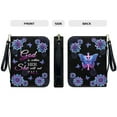 thumbnail image 5 of ZUXONGSY Fantasy Butterfly Mandala Print PU Leather Bible Cover for Women Men God is Within Her Bible Carrying Case with Detachable Wristlet Strap Bible Accessories for Daily Commuter, L, 5 of 7