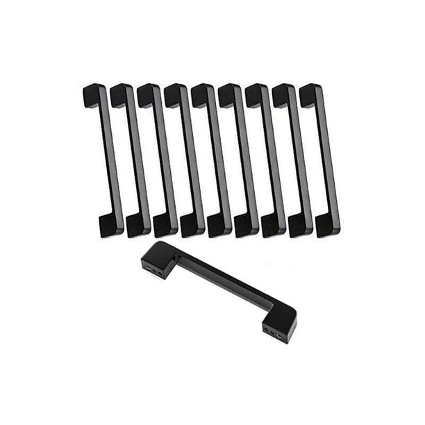 10 Pieces Handles 160mm WheelbaseBlack Kitchen Door Handles
