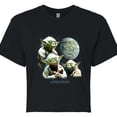 thumbnail image 3 of Star Wars - Yoda Death Star - Juniors Cropped Tee, 3 of 5