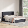 thumbnail image 5 of Zanmintaobo Full Lift up Storage Bed with Wingback Headboard,Hydraulic Linen Upholstered,Metal Frame,No Box Spring Needed,Easy Assembly,Dark Gray, 5 of 5