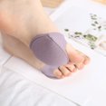 thumbnail image 5 of Ljudmp Women's 1 Pair Non-Slip Forefoot Half-Toe Socks Reusable Invisible Liner Pads for High Heels Sandals Purple, 5 of 6