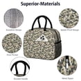 thumbnail image 3 of Insulated Lunch Bag for Women, Floral Print Oxford Fabric Lunch Box, Leakproof Thermal Cooler Tote for Work, School & Picnic, Camo, Camouflage Print, 3 of 5