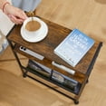 thumbnail image 4 of ZEXVIDA Narrow End Table for Small Spaces - Slim Side Table with Magazine Holder,2 in 1 Design Narrow End Table Living Room,Skinny Bedroom Nightstand Thin Side Magazine Table,Rustic Brown, 4 of 9