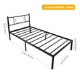 thumbnail image 3 of 14 Inch Twin Size Bed Frame with Headboard & Underbed Storage, Heavy-Duty Metal Slats Support Platform Mattress Foundation Non-Slip Strips, No Box Spring Needed, 3 of 7