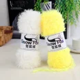 thumbnail image 2 of 1Pcs 100g Snow Fox Fluff Thread Ball Three Strands Long Fluff Thread Wind Down Crystal Fluff Hand Knitted DIY Hat Blanket Scarf (09 Turmeric), 2 of 6