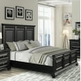 thumbnail image 2 of Roundhill Renova Vintage Black Wood Panel Bed, King Size, 2 of 5