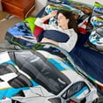 thumbnail image 4 of Erosebridal Colorful Racing Car Bedding Sets Twin Size,Game Competition Comforter Sets with Sheets,Fashion Graffiti Bed in a Bag Twin Size For Teenager,Microfiber Bedroom Decor Reversible,7-Piece, 4 of 6