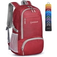 thumbnail image 1 of Mochila ZOMAKE ligera y plegable 30 L resistente al agua roja, 1 of 6