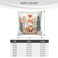 thumbnail image 4 of ZICANCN Love Happy Little Fox Decorative Throw Pillow Covers, Bed Couch Sofa Decorative Knit Pillow Covers for Living Room Farmhouse 18"x18", 4 of 8