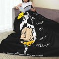 thumbnail image 3 of Manta de franela de Peanuts, Charlie Brown y Snoopy, manta decorativa para sofá, sillón, colcha de moda, funda para sofá cama, 3 of 4
