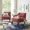 thumbnail image 2 of Armchair and Sofa Set, Set of 2, Velvet, Pink, Modern Contemporary Urban Design, Living Lounge Room Hotel Lobby Hospitality, 2 of 5