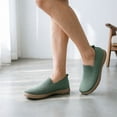 thumbnail image 2 of Shrysg Women's Breathable Mesh Slip On Walking Shoes Soft Sole Non Slip Casual Loafer Flats Comfortable Lightweight Sneakers for Daily Wear Green, 2 of 6