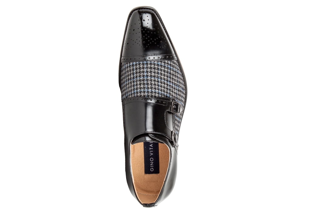 Gino Vitale Houndstooth Double Monk Strap Dress Shoes in Serbia at RSD 24366 Rating 5