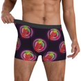 thumbnail image 3 of Men's Boxer Briefs, Light Bulb Pattern chili Soft Comfy Mens Underwear Boxer Briefs Breathable With Widen Waist, 3 of 7