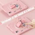 thumbnail image 4 of for iPad Mini 7th Gen 8.3" 2024 Case, Durable Sturdy Protection Case with Rotation Stand, Portable Hand Strap and Shoulder Strap Pencil Holder, Case for iPad Mini 6th Gen 8.3" 2021, Pink, 4 of 16