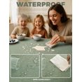 thumbnail image 4 of Decorelia Waterproof Linen Table Cloth for 8ft Rectangle Table, Easy to Clean Wrinkle-Free Outdoor Tablecloth for Wedding, Party, and Camping(Oblong, 60 x 120 Inch (10-12 Seats), Sage Green), 4 of 16