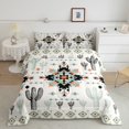 thumbnail image 2 of Homewish Vintage Mandala Aztec Queen Comforter Set for Female, Rustic Farmhouse Bedding Sets, Southwestern Cactus Reversible Bedding Comforter Set, Lightweight Room Decor, 3 Pieces, 2 of 8