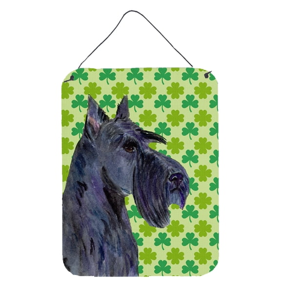 Carolines Treasures SS4460DS1216 Scottish Terrier St. Patricks Day Shamrock Portrait Wall or Door Hanging Prints 12WX16H