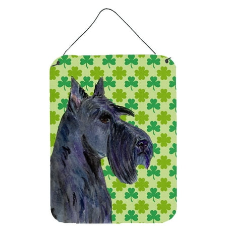 Carolines Treasures SS4460DS1216 Scottish Terrier St. Patricks Day Shamrock Portrait Wall or Door Hanging Prints 12WX16H