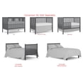 thumbnail image 2 of iRerts 5 In 1 Convertible Baby Crib, Wood Convertible Crib Toddler Bed with Wood Legs, Converts from Baby Crib to Toddler Bed, Fits Standard Full-Size Crib Mattress, Easy to Assemble, Gray, 2 of 6